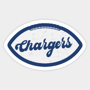 Retro Chargers Football Sticker